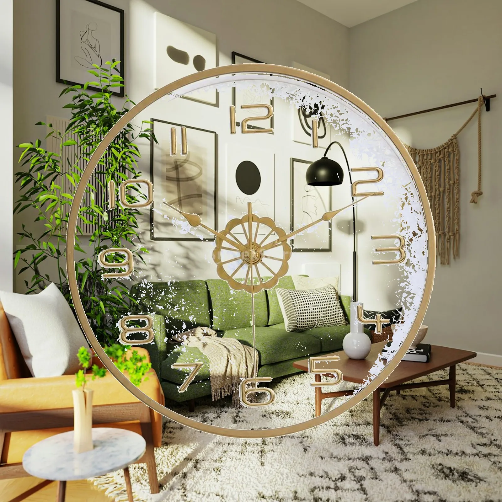 Auto Sync Radio Wall Clock Silent Non Ticking Round Metal Design for Kitchen Bedroom Modern Home Accessory