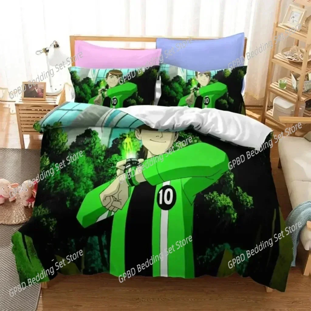 

3d Print Ben Alien Force 10 Teenage Hacker Bedding Set Bedroom Soft Modern Bedspreads Comefortable Duvet Cover Quilt Pillowcase