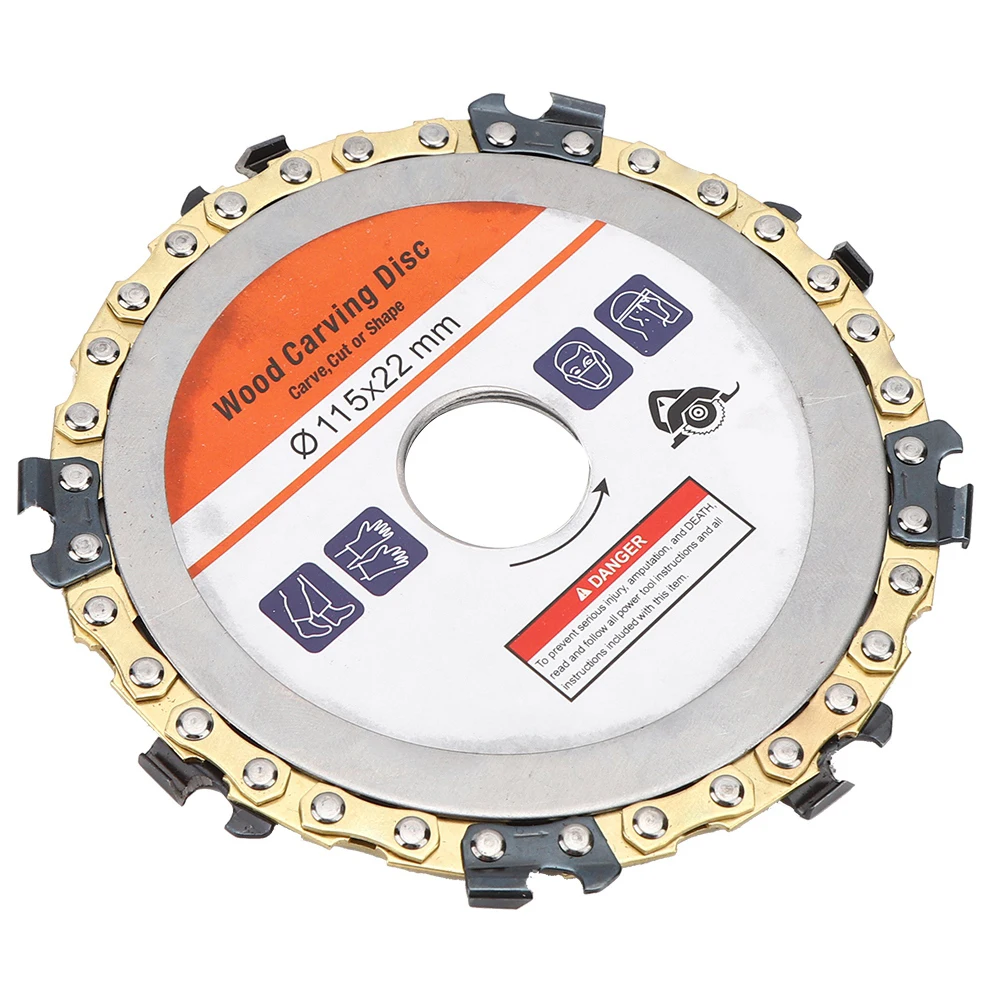 Chain Saw Disc Gold 7 Teeth for Wood Carving Angle Grinder Cutting Tool 4.5Inch 115mm Tree Saw Blades For Lawn Mowers Head