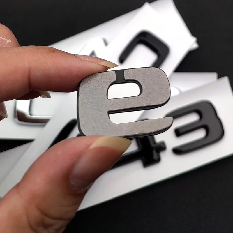 3d ABS Chrome Black C43 Logo C63 Letters Car Trunk Emblem Badge For C43 C63 C 43 63 Sticker Accessories