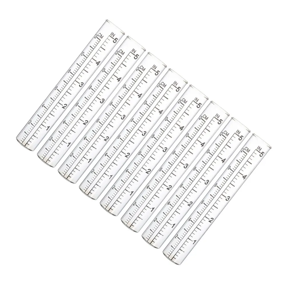 8Pcs Rain Gauge Glass Replacement Tube High Transparency Accurate Rain Measurement for Yard Garden Lawn Irrigation Scheduling