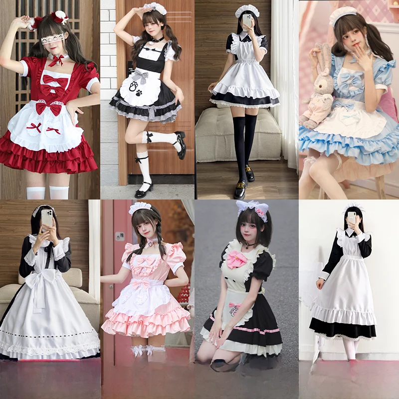 Traditional British Maid Uniform Long Dress Pure Desire Lolita Maid Suit Cosplay plus Size Men's Cute Japanese Style Dress