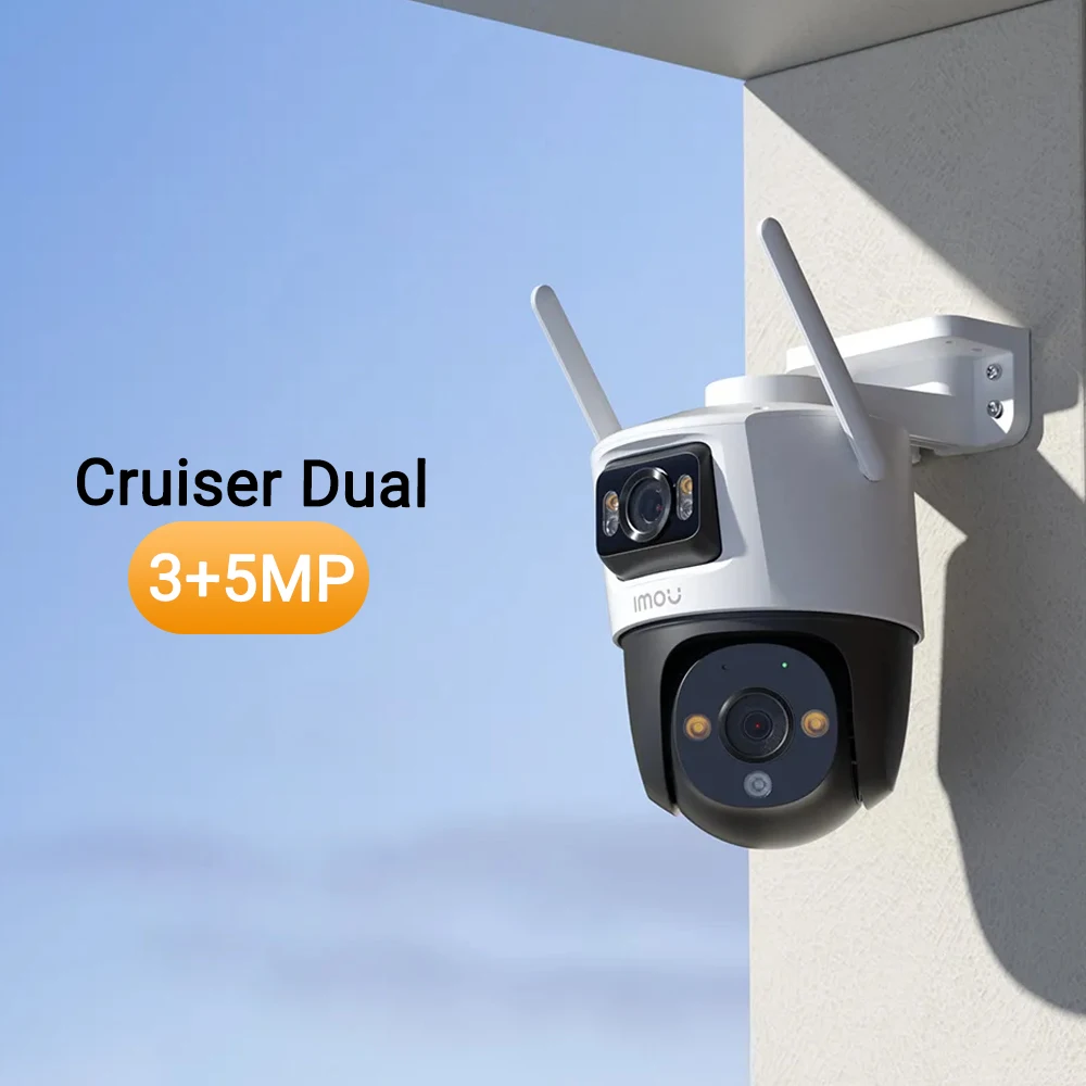 Imagem -02 - Dual Lens Cctv Security Protection Rotary Imou Cruiser Dual 8mp Built-in Alarme Detecção Humana Dual Channel Detection