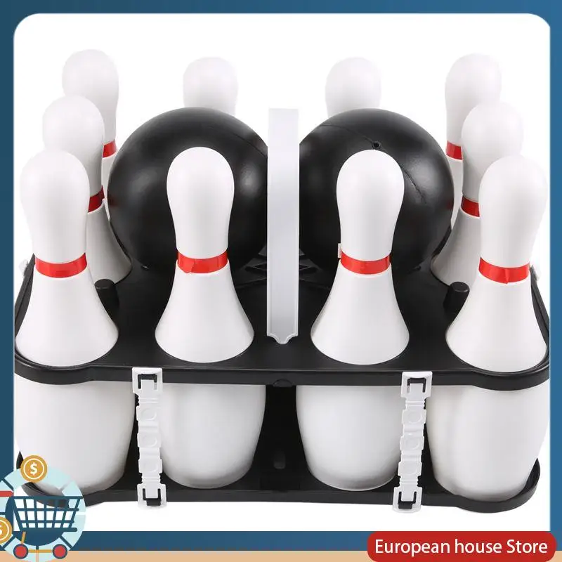 

ABFA 1 Set Bowling Set For Kids & Adults 2 Ball With 10 Pins For Family Kids And Adults Backyard Skittles