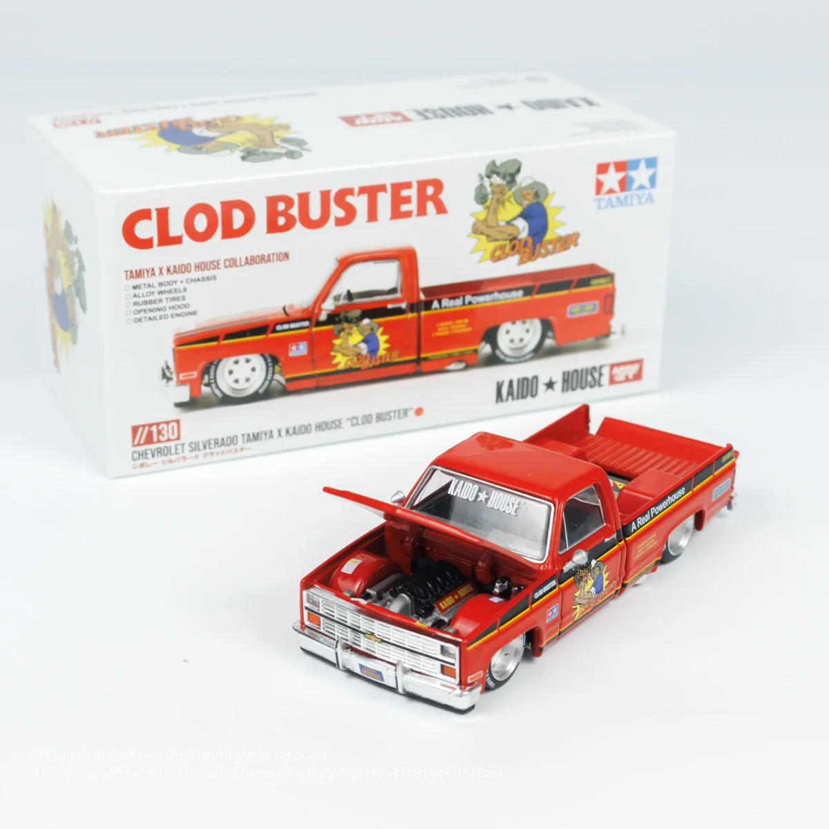 Kaido House x MINI GT 1:64 SILVERADO TAMIYA  “CLOD BUSTER”  Diecast Model Car