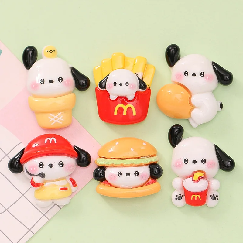 100pcs Kawaii Cartoon Sanrio Pochacco Resin Flatback Cabochon Diy Crafts Materials kid Handmade Jewelry Charms Accessories