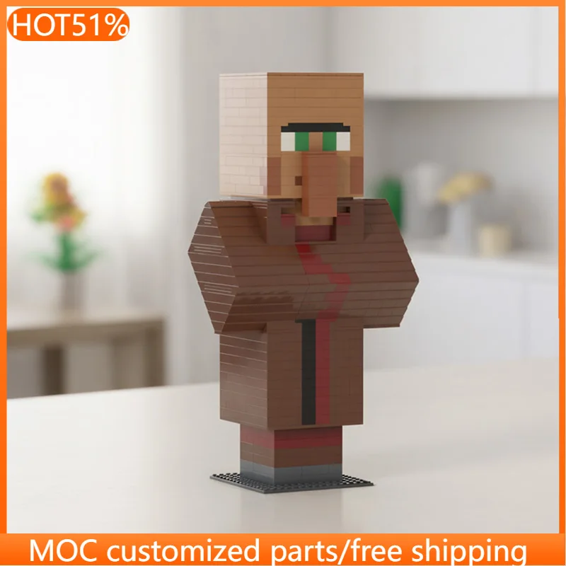 

1035 PCS Brickheadz Style Villager MOC Customize Modular Building Block Educational Creative Design DIY Boys Toy Birthday Gift