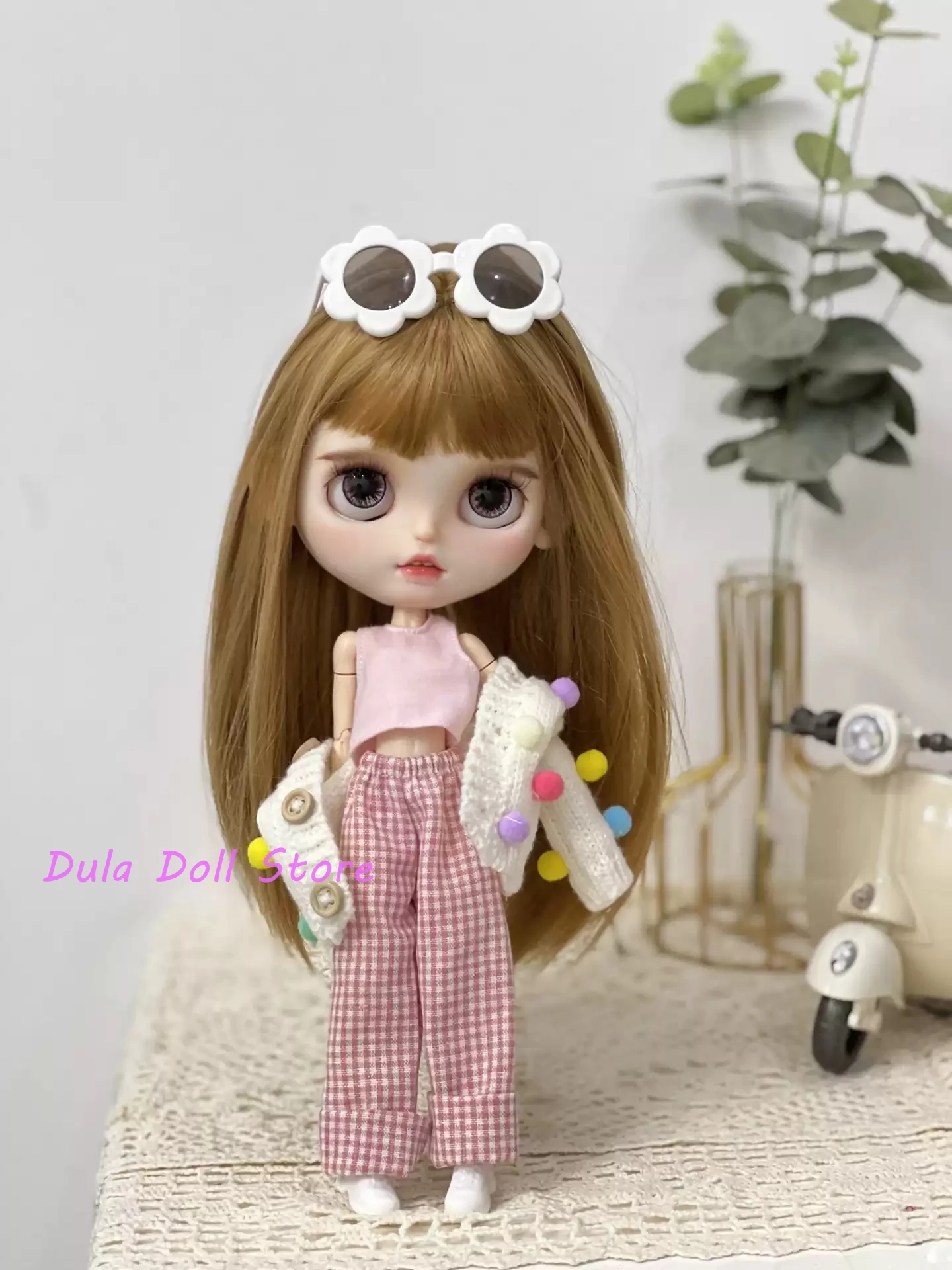 Dula Doll Clothes Dress Coloured ball sweater set Blythe ob24 ob22 Azone Licca ICY JerryB 1/6 Bjd Doll Accessories