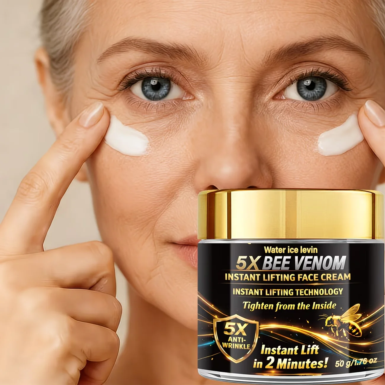 Crema Facial Reafirmante Instantánea con Veneno de Abeja BOTAX 5X Reafirma, levanta, humecta e hidrata la piel. Efecto lifting visible en 2 minutos. 50g.