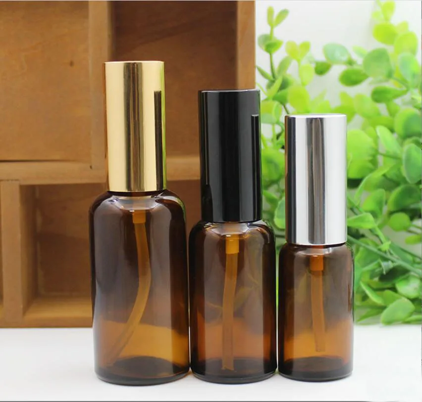 5ml10ml15ml20ml30ml50ml100ml brown glass bottle lotion sprayer essential oil sample toner moisture  emulsion cosmetic packing