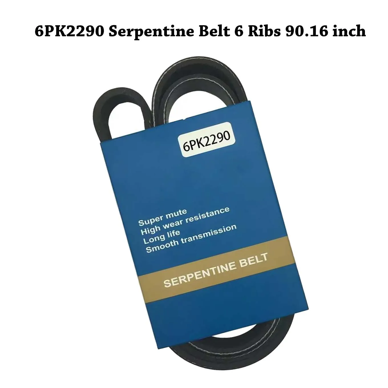 

6PK2290 Serpentine Belt 6 Ribs 90.16 inch for Ascender 2003-2006 EPDM Envoy 2004-2006 Trailblazer 2004-2006