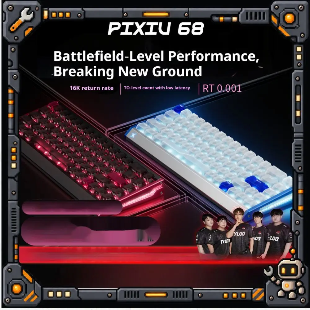 CHERRY PIXIU68 Magnetic Switch Keyboard Aluminum Alloy 0.06ms SOCD Dual Core Web Driver 16K Return Rate Gaming W ired Keyboard