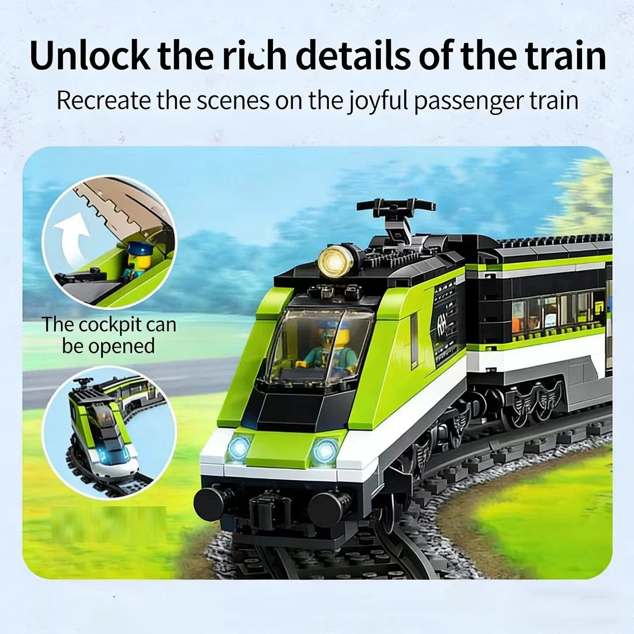 

2026 new urban electric harmony track remote control module high-speed railway track remote control car children's brick toy new