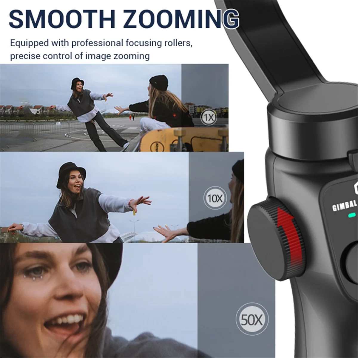 

A02R! F10 3-Axis Handheld Gimbal Stabilizer APP Face Tracking Selfie Stick for Smartphone Vlog Anti Shake Video Recording