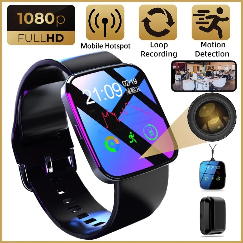 1080P HD Mini caméra Miniature caméra montre caméra sport Bracelet caméra adapté à l'enregistrement de vélo enregistrement en plein air