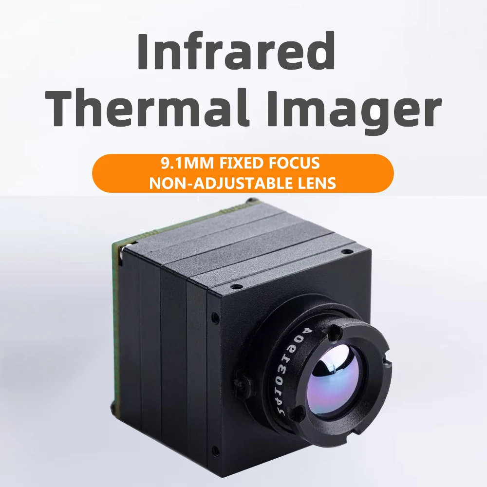 384x288 9.1MM Lens Industry Infrared Thermal Camera Uncooled VOx LWIR Thermal Imager CVBS/USB(UVC) For UAV, Outdoor Monitoring