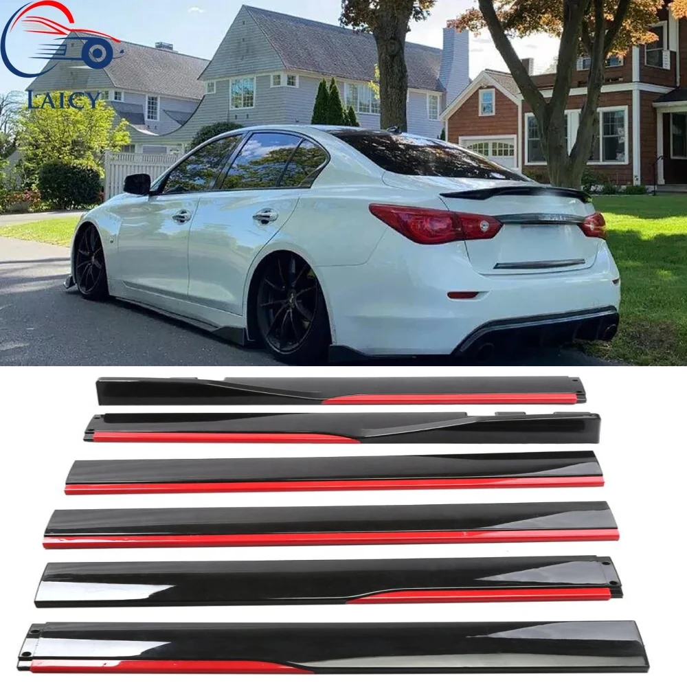 

LAICY For I-nfiniti G37 G35 Sedan Coupe 78.7" Car Side Skirt Extension Rocker Panel Splitter Spoiler Lip Rocker Panel Body Kit