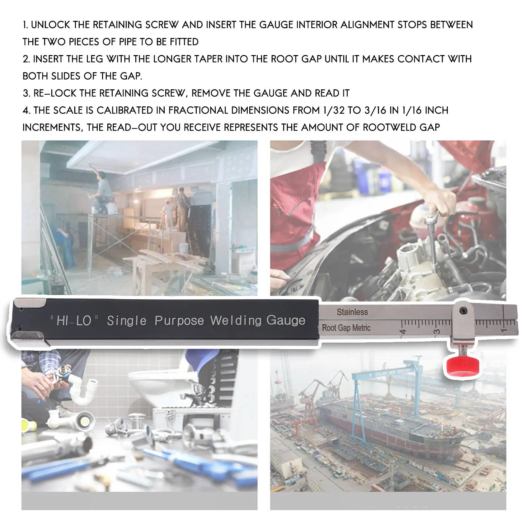 小型高さゲージ溶接検査スケール、専用内部溶接定規、メートル法サイズ、n19