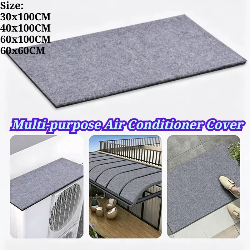 Outdoor Air Conditioner Cover Energy Saving Rainproof Drip Tray Dust Sun-proof Protection Air Conditioner Noise Reduction Pad