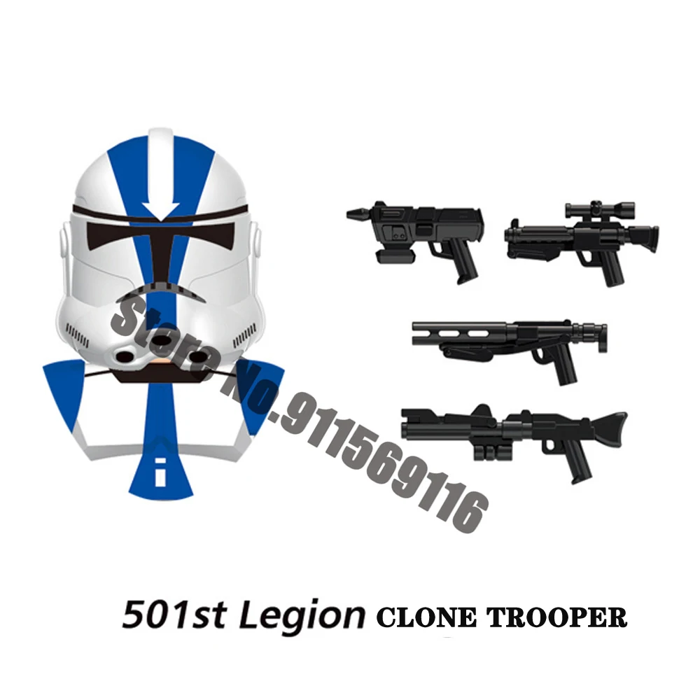G0122 Clone Troopers Bouwstenen Commandant Cody Rex Hengsthowzer Ravage Jesse De Slechte Batch Bakstenen Elite Team Troopers Speelgoed - afbeelding 1
