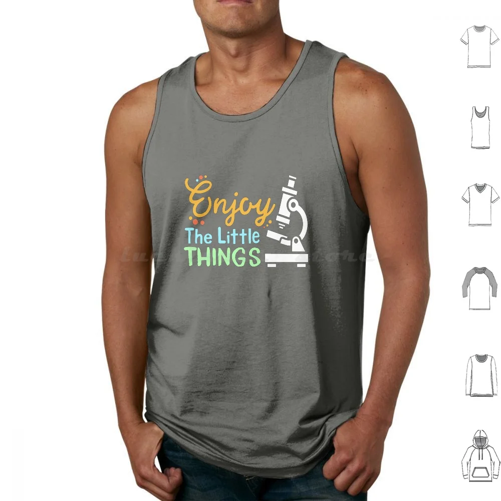 Enjoy The Little Things-Microbiology Tank Tops Print Cotton Culture Bacteria Microbiology Petri Dish Agar Cellular