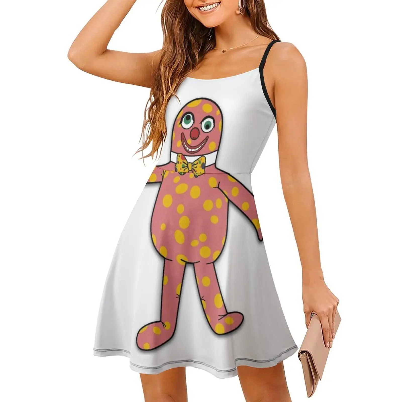 Винтажное богемное платье Mr Blobby III с пышными рукавами или вариантами без рукавов для женщин, платье Mr Blobby Blobby, женское платье 90-х годов, девяностых