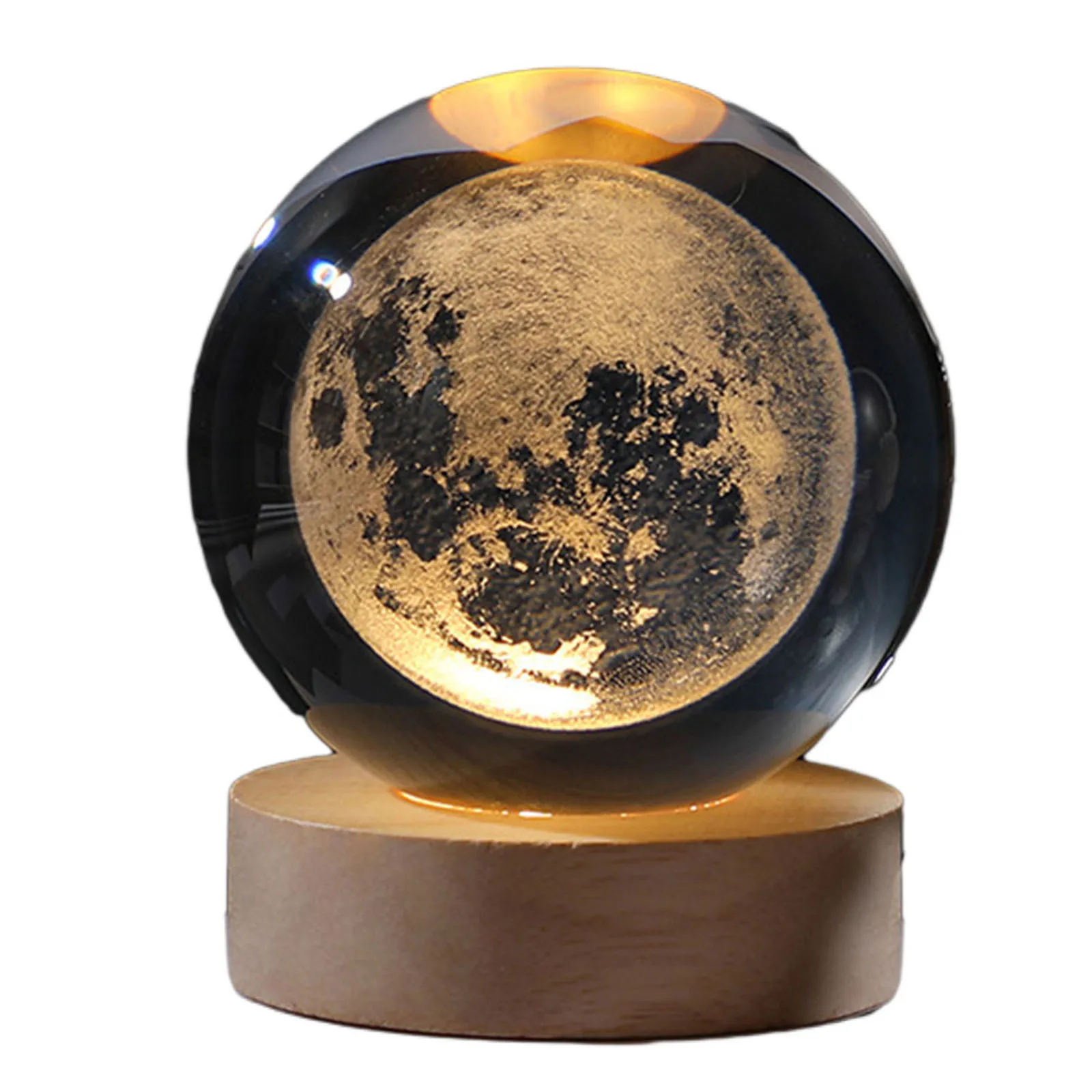 Christmas Ball Decoration Astronomy Solar Planets Night Light Moon Astronaut Home Snow Glass Globe Desktop Decoration