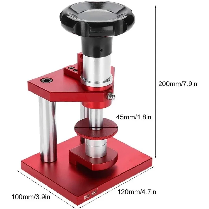 Watch Repair Tool Case Back Bezel Press with 25 Dies Watch Back Cover Press Screw Capping Machine Watch Case Closer
