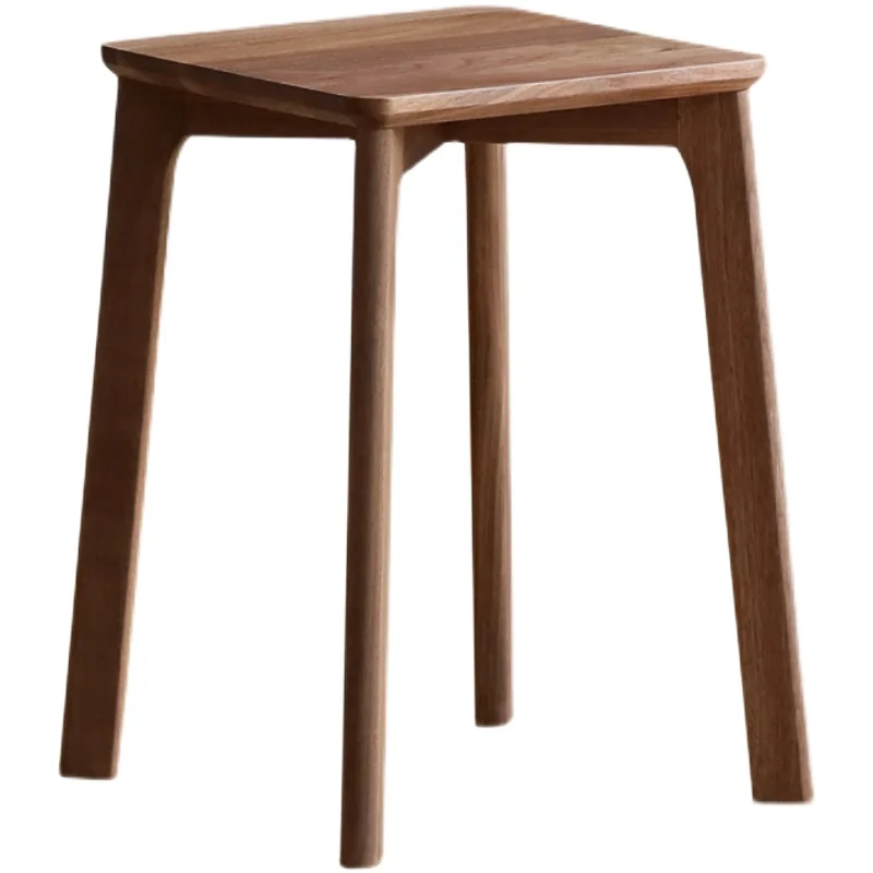 

IL North American Black Walnut Solid Wood Stool Home Stackable Square Stool Home Tea Table Bench Study Chair Makeup