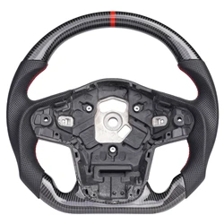 Car Steering Wheel Carbon Fiber Perforated Leather For Toyota Supra GR A90 MKV MK5 MK4 2020-2024 Racing Sport Wheel