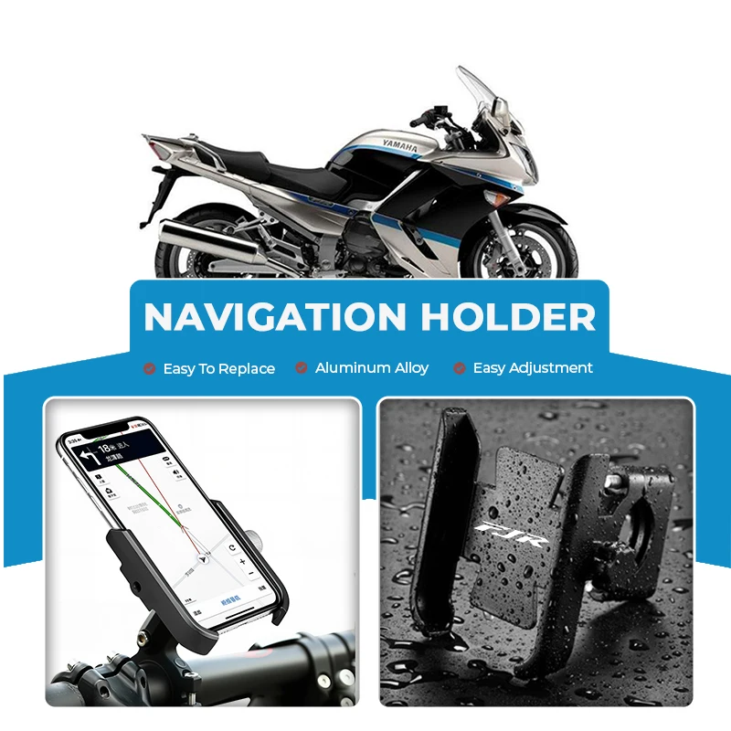 

Alloy Motorcycle Cell Phone Support Bracket Mirror Mount Navigation Stand For YAMAHA FJR1300 FJR 1300 XJR1300 XJ6 XJR 1300