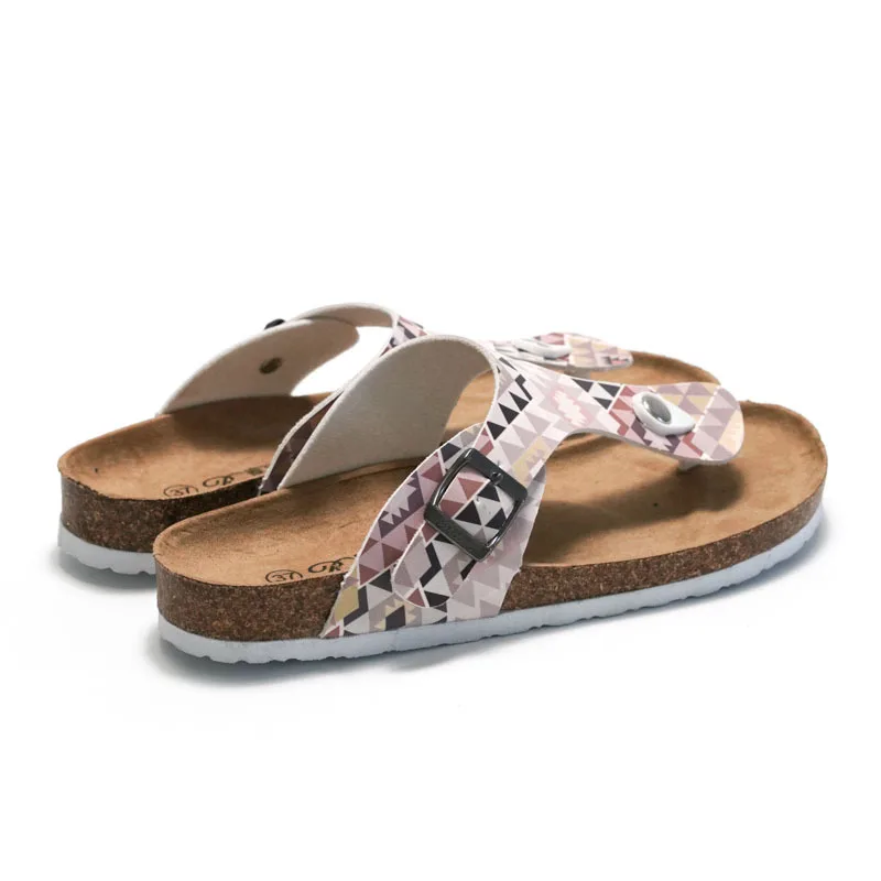 37 38 39 40 41 42 Cork Weave Sandals Man New 2024 Men'S Shoes Summer Male Flip Flops Casual Beach Leather Slipper Footwear