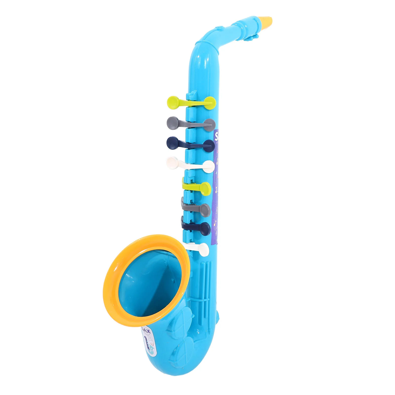 Brinquedo de saxofone para crianças, kit de bateria de instrumento musical simulado para bebês, lembrança de festa de aniversário em abs