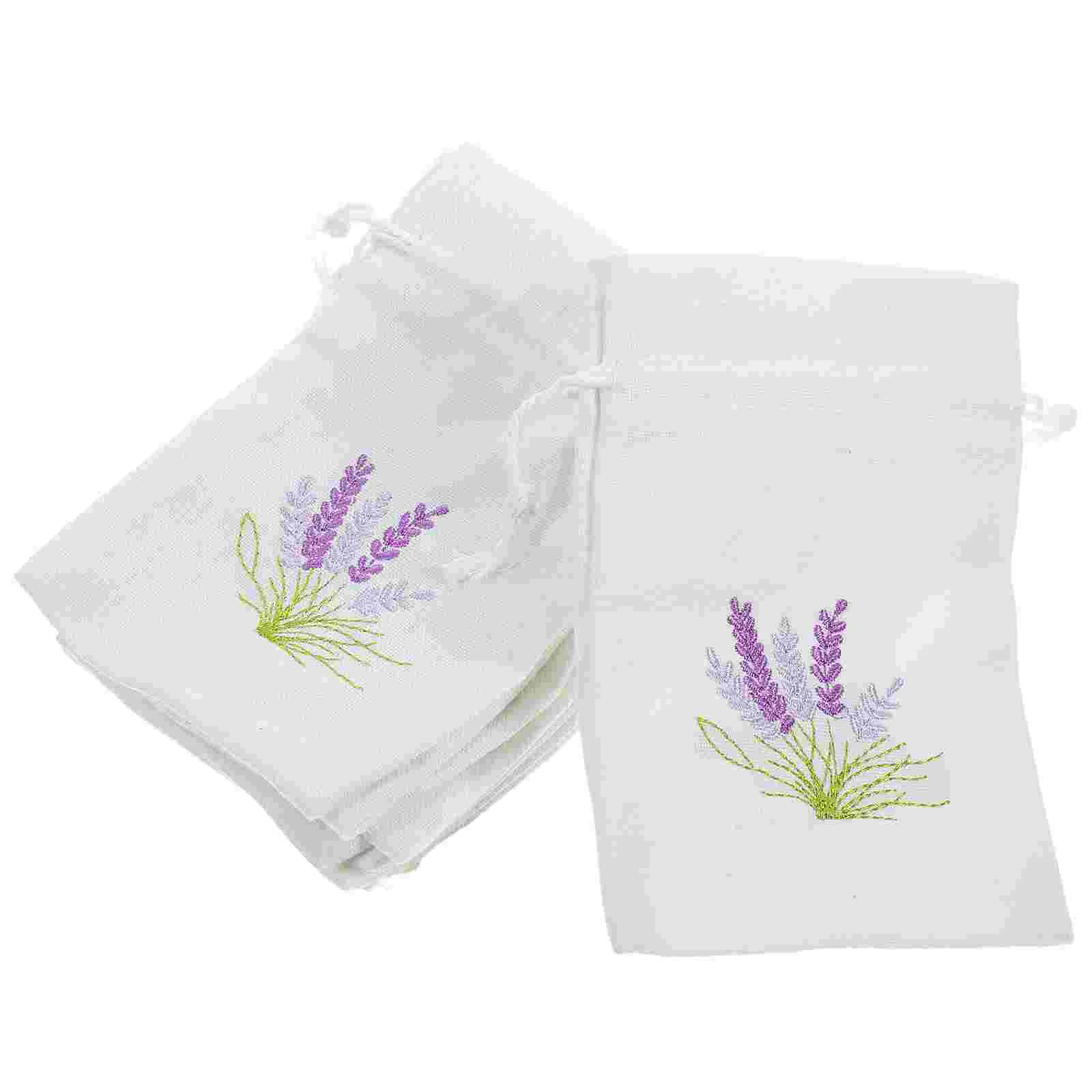 10 Pcs Drawstring Bag Lavender Sachet Miss Empty Fragrance Cotton Tote Storage Bags