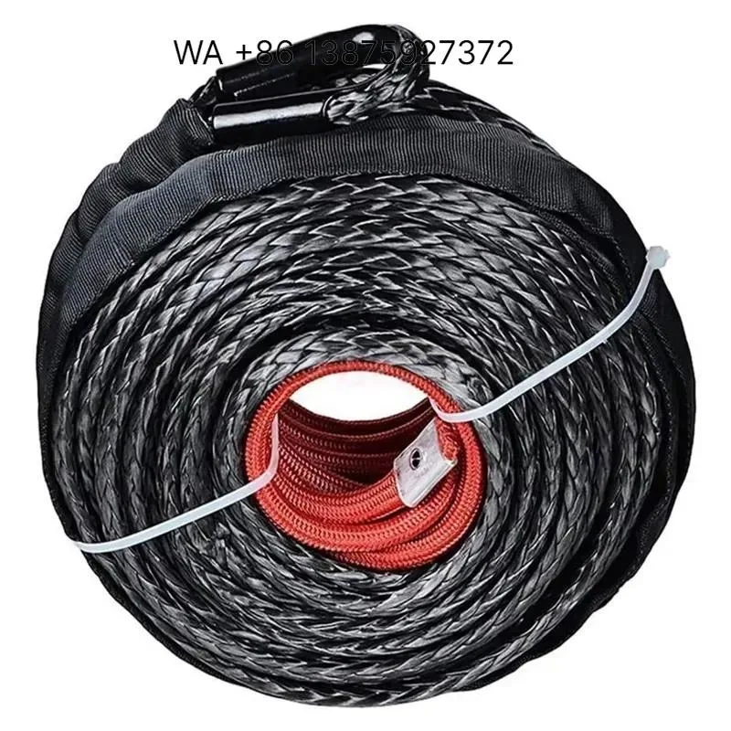 Wmwmnu 25m 12000LB Nylon Gray Towing Strap for ATV UTV Off-Road Car Wash Maintenance