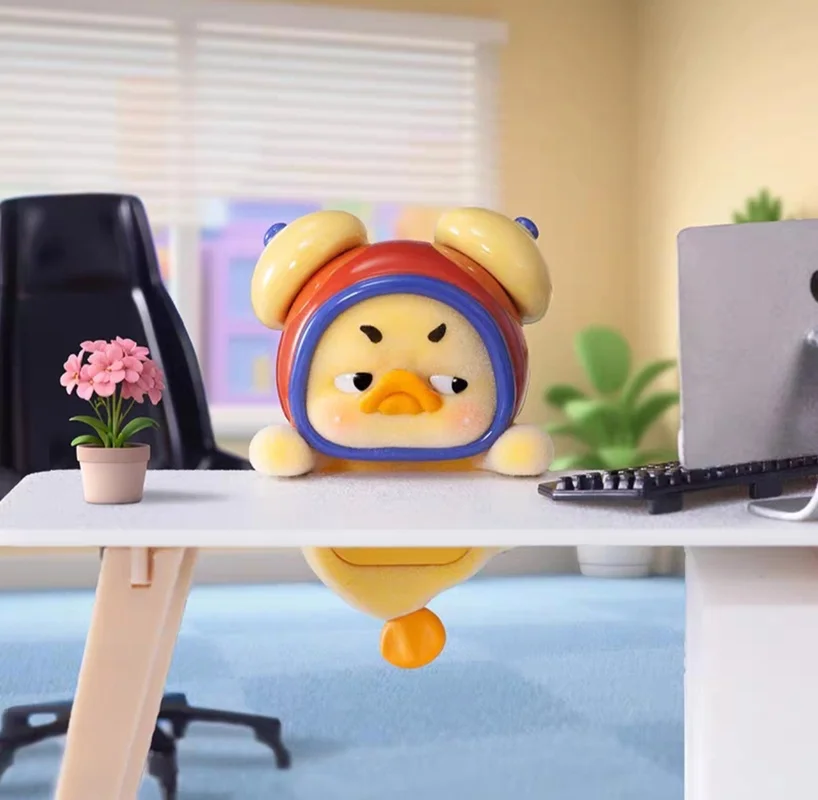 حقيقية UpsetDuck حالة عرض بطة الاستلقاء سلسلة Kawaii Hippers الهاتف المحمول سيارة الديكور شاشة حزب دمية الاطفال هدية #4