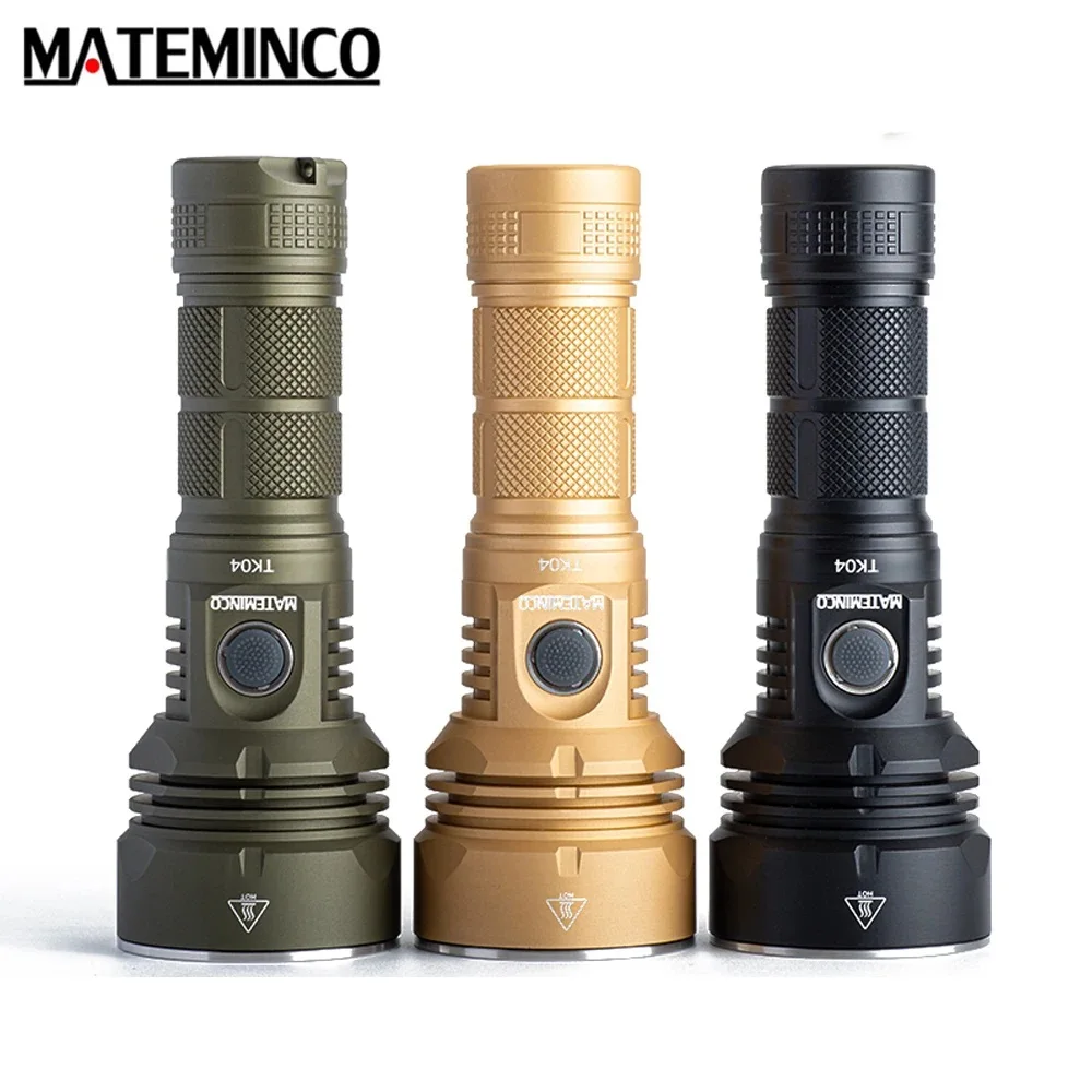 

MATEMINCO TK04 Тактический фонарик 4 * светодиода Макс. 13500LM 546M 21700 18650 Батарея Type-C Перезаряжаемый мощный светодиодный фонарь