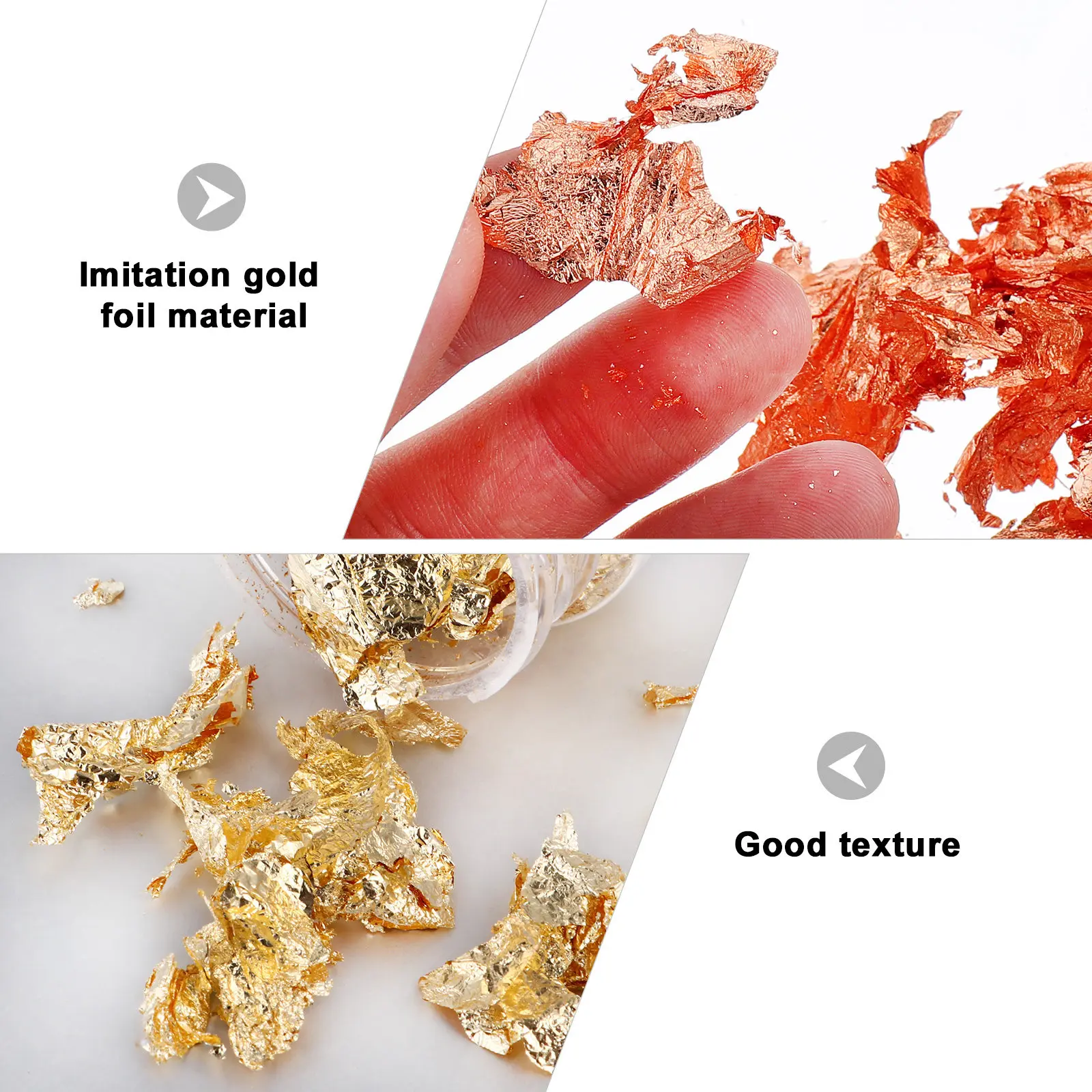 

3Pcs Sparkling Flakes Nail Art Tinfoil Decor Easy Apply DIY Nail Decoration for All Parties DIY Manicures Decoration