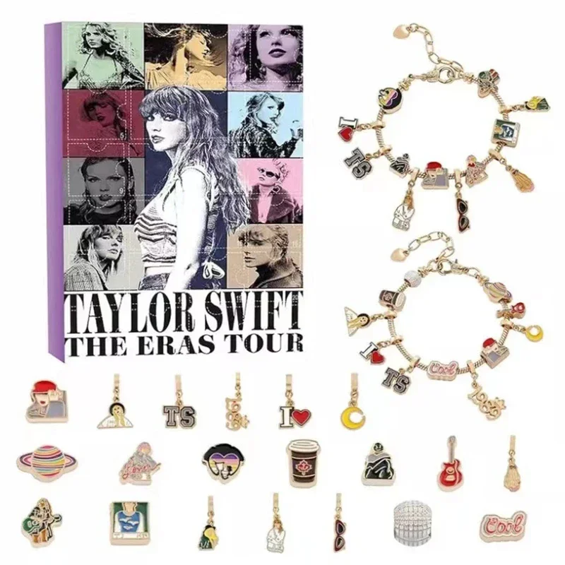 أساور تايلور المزخرفة لعيد الميلاد، تقويم القدوم، أساور تزيين عيد الميلاد تايلور، تقويم وصول لعبة للأطفال والمراهقين والنساء