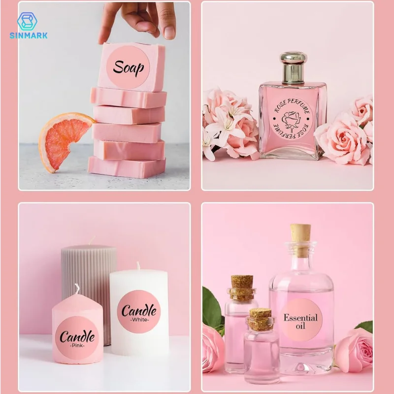 50mm Round Color Thermal Label Paper Pure Waterproof Labels Cute Handmade DIY Self-Adhesive Stickers Use for Thermal Printer