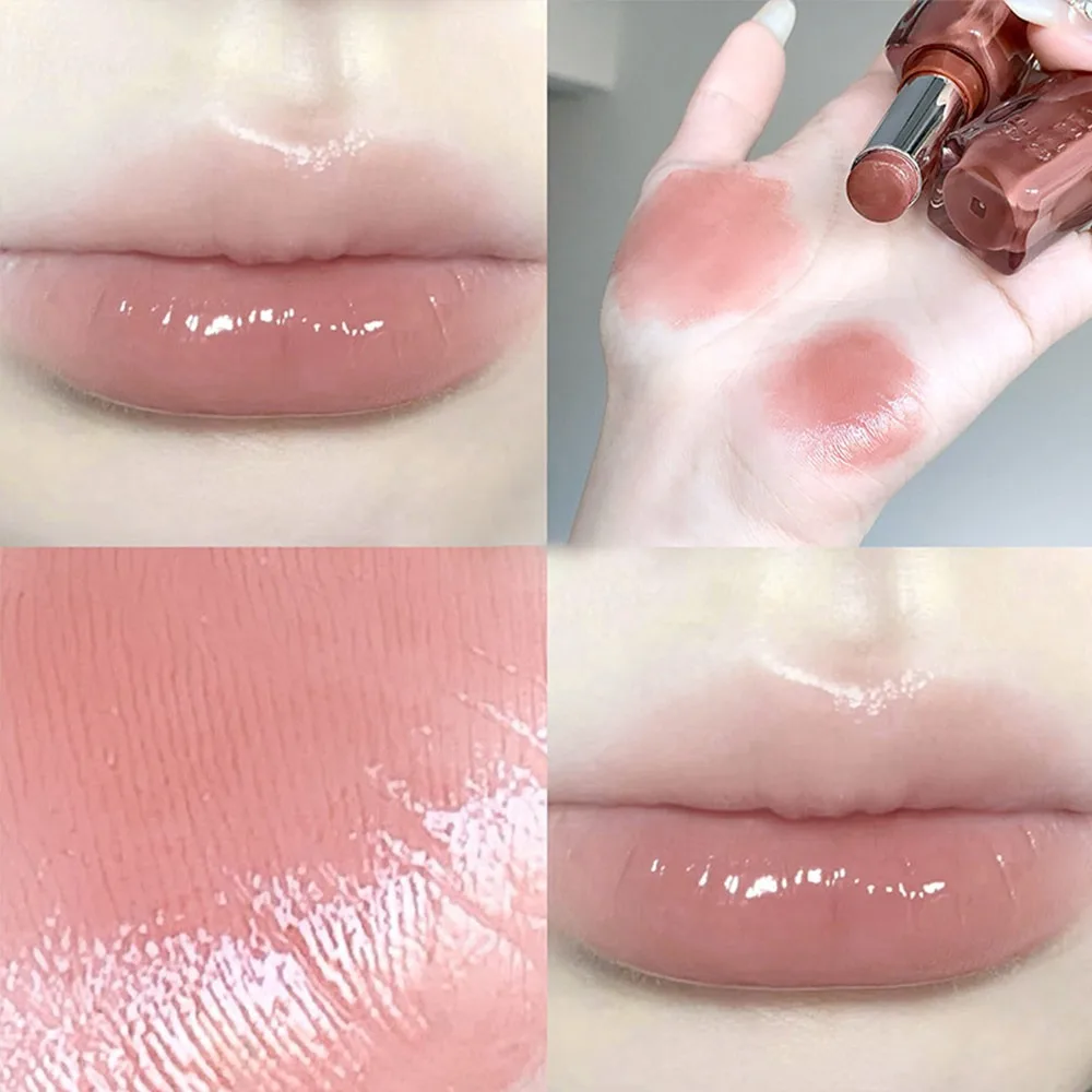 جديد مرآة ترطيب الوجه أحمر الشفاه مقاوم للماء الزائفة الطبيعية عارية الشفاه الصقيل طويلة الأمد غير عصا كوب الشفاه ماكياج النساء