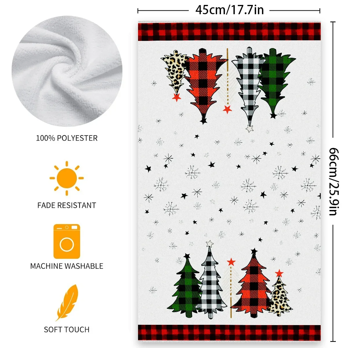 Excellent Dish Towel Durable Microfiber Kitchen Towel Christmas Styles Holiday Tea Snowman Hand Towel Gift Towel Kitchen Towel