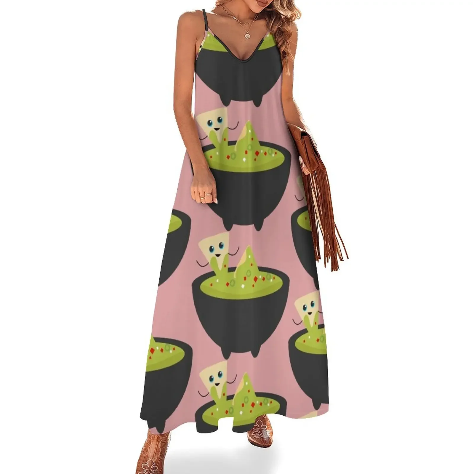 

Spicy Guacamole and Chips Party Sleeveless Dress dress summer 2025 women women's elegant loose dresses