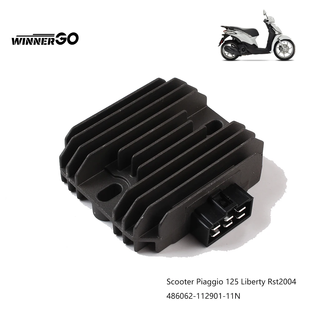 WINNERGO Motorrad-Spannungsregler-Gleichrichter für Roller Piaggio 125 Liberty 125 Rst Vespa 125 2004 486062-112901-11N – Detail 7