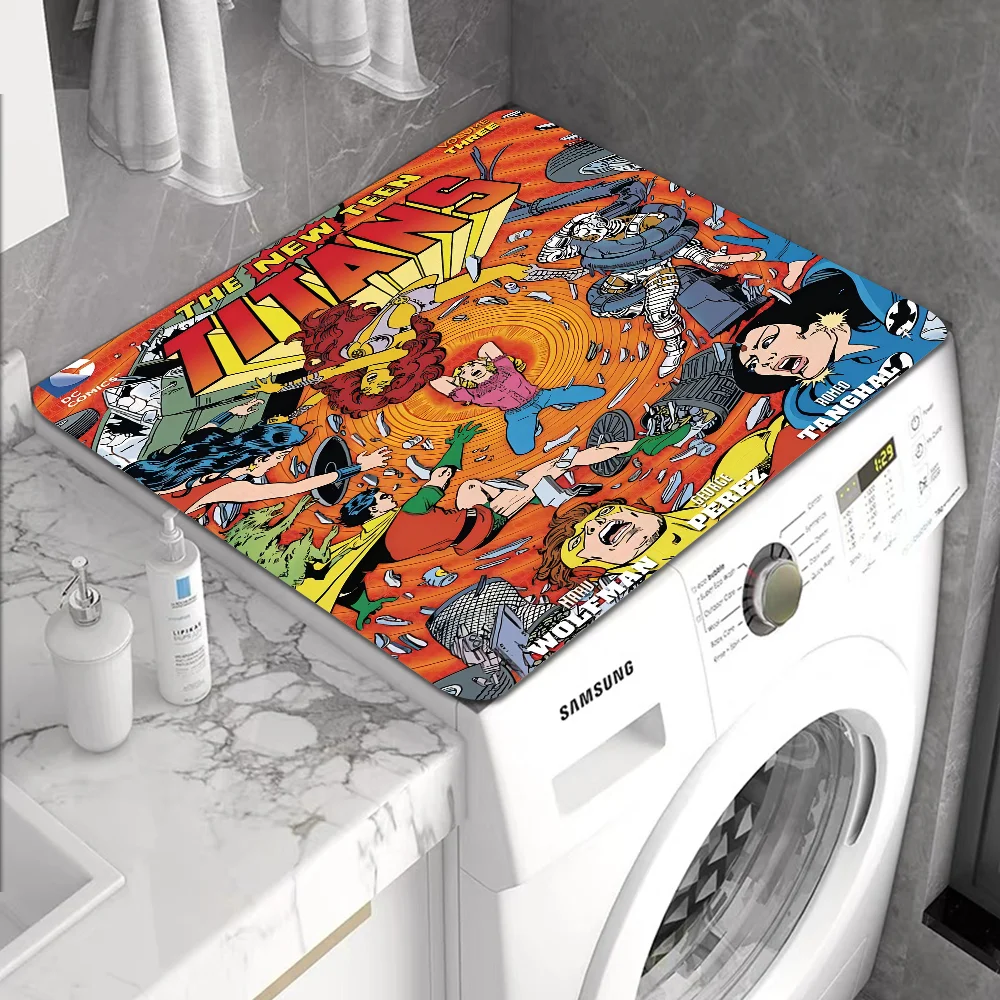 The New Teen Titans Comic Quick Drying Dish Mat Printed Kitchen Non-slip Coffee Cup Pad Drain Mats Cup Bottle Placemat