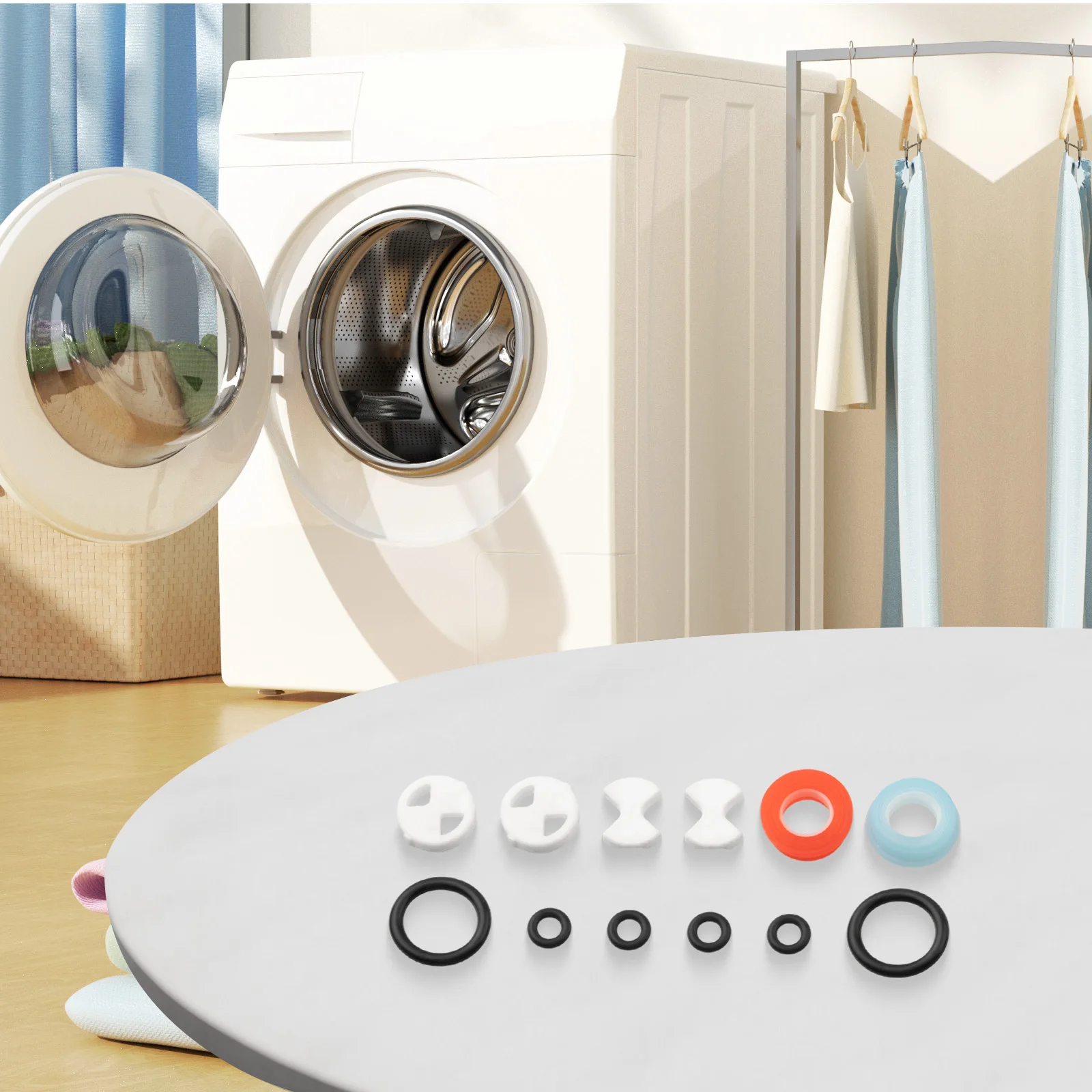 Long Lasting Faucet Repairs Faucet Cartridge Replacement Kit 12 Pieces Porcelain Chip Strong Sealing Performance