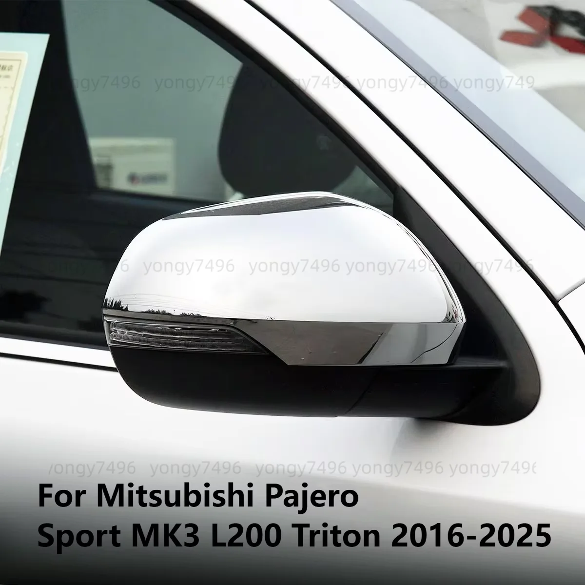 Накладки на зеркала заднего вида (хром) для Mitsubishi Pajero Sport MK3 L200 Triton 2016-2025 гг. (внешний тюнинг)