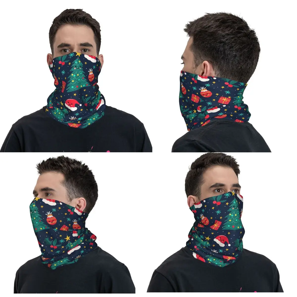

Merry Christmas & Happy Holidays! Bandana Neck Gaiter Printed Wrap Mask Scarf Multi-use Face Mask Riding For Men Women Adult