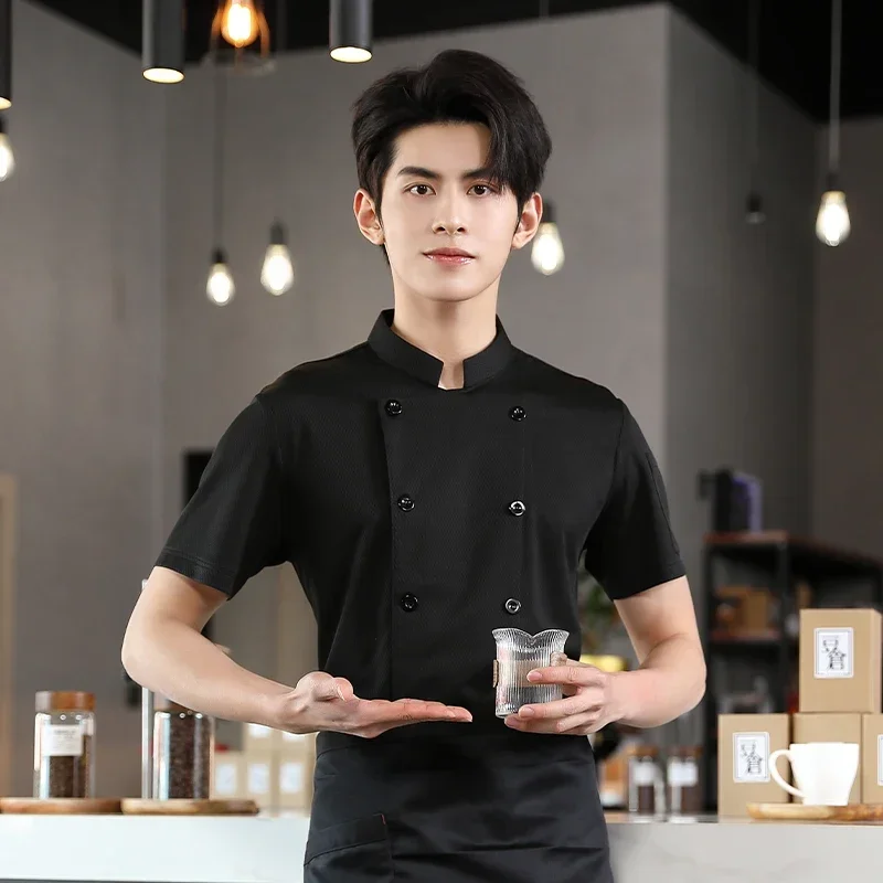 2025halloween Veste de Chef pour hommes, uniforme de cuisine de Service alimentaire, veste de cuisinier pour femme, chemise