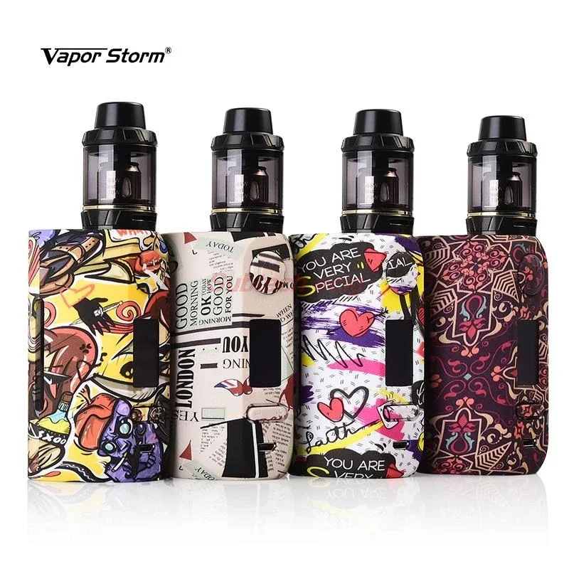 Vapor Storm 230 Cigarettes électroniques Vape Mod Kits 200w TC Box Mods utiliser double 18650 batterie dérivation TCR Mode 2ml Hawk Tank Ecig